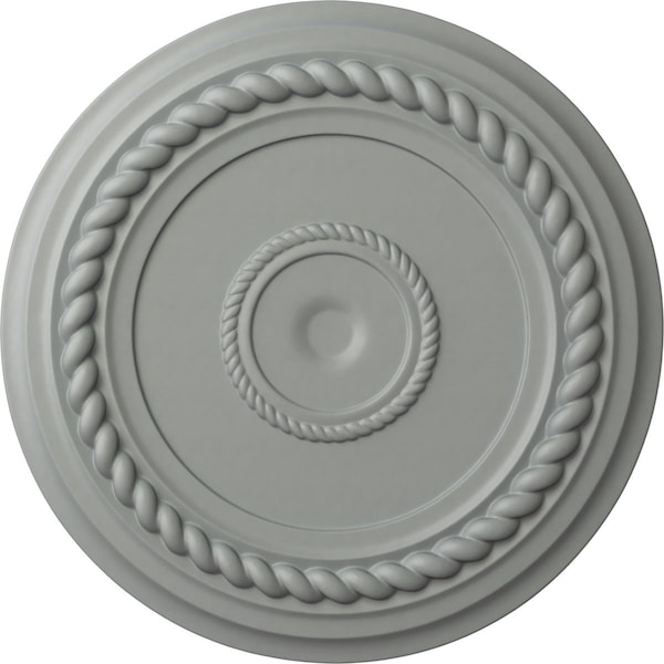 Ekena Millwork Alexandria Rope Ceiling Medallion (Fits Canopies up to 4 5/8"), 19 5/8"OD x 1 1/2"P, Primed White CM18AL - main